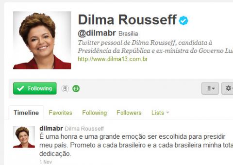 Dilma usa o Twitter para comentar encontro com Lula